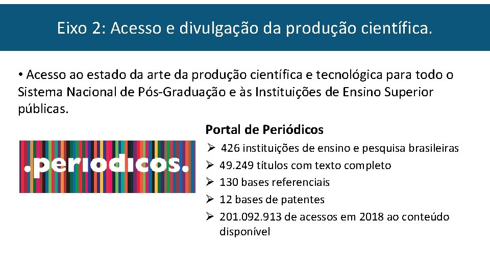 Eixo 2: Acesso e divulgação da produção científica. • Acesso ao estado da arte