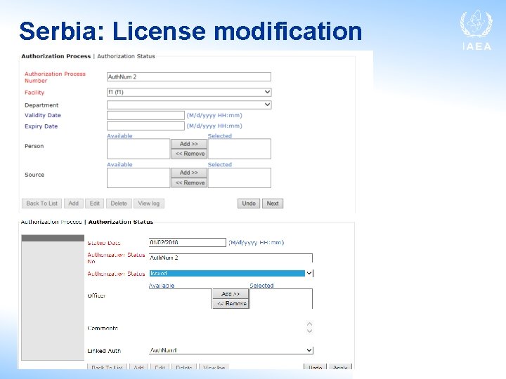 Serbia: License modification 