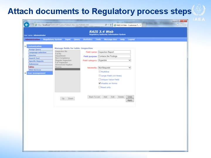 Attach documents to Regulatory process steps 