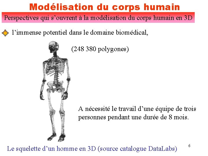Modélisation du corps humain Perspectives qui s’ouvrent à la modélisation du corps humain en