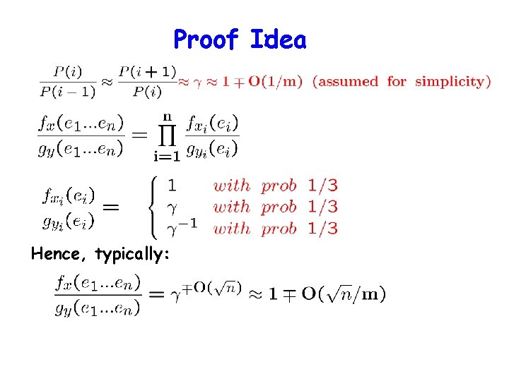 Proof Idea : Hence, typically: 