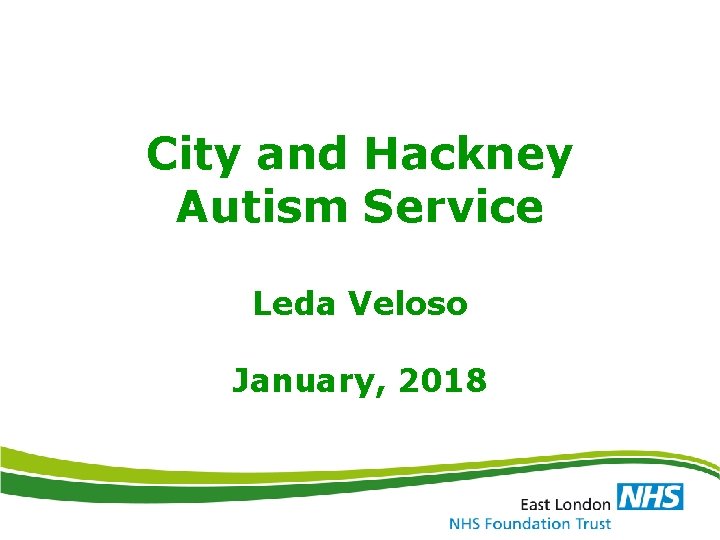 City and Hackney Autism Service Leda Veloso January, 2018 