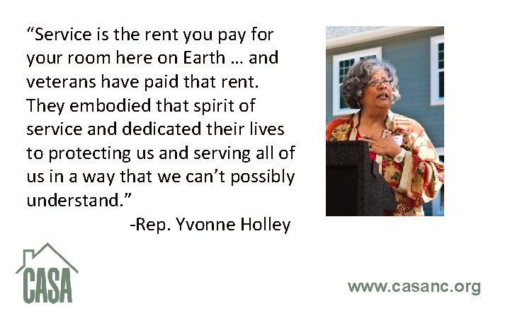 “Service is the rent you pay for your room here on Earth … and