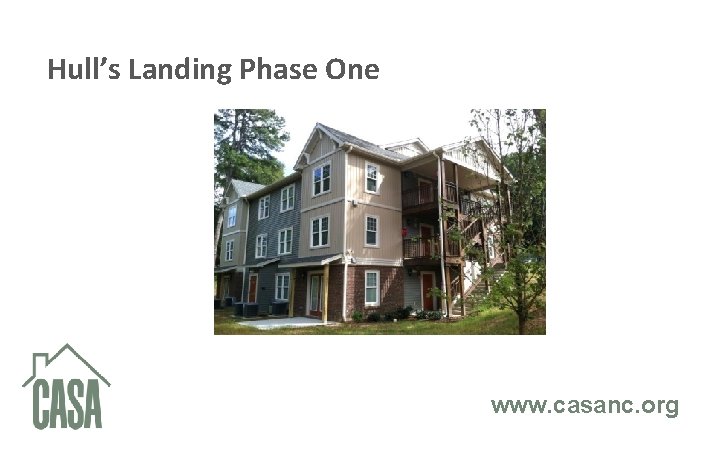 Hull’s Landing Phase One www. casanc. org 