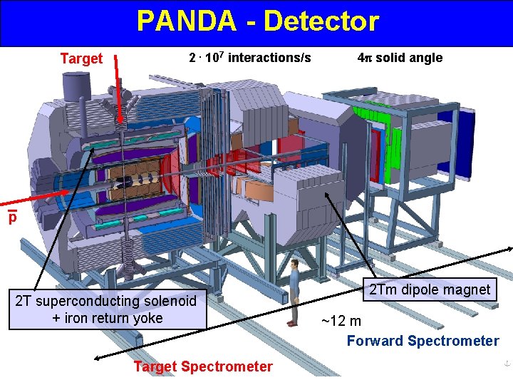 PANDA - Detector Target 2. 107 interactions/s 4 p solid angle p 2 T