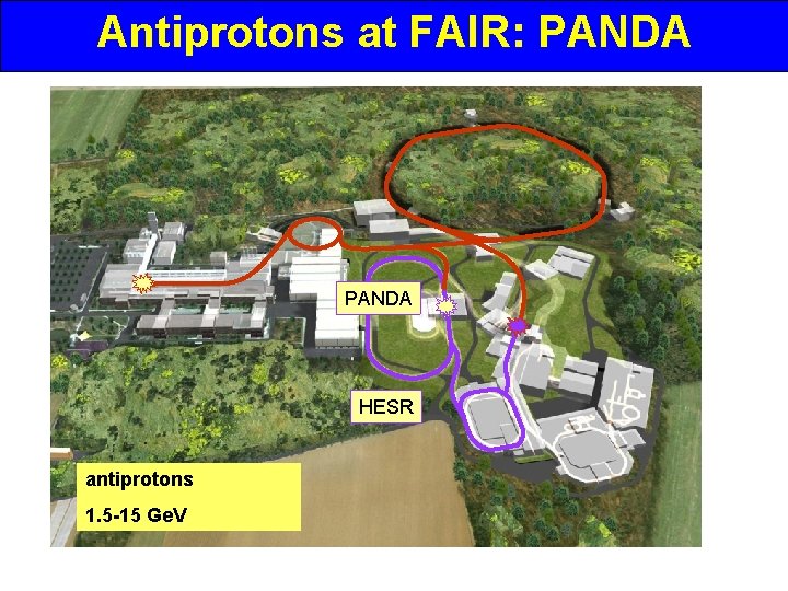 Antiprotons at FAIR: PANDA HESR antiprotons 1. 5 -15 Ge. V 