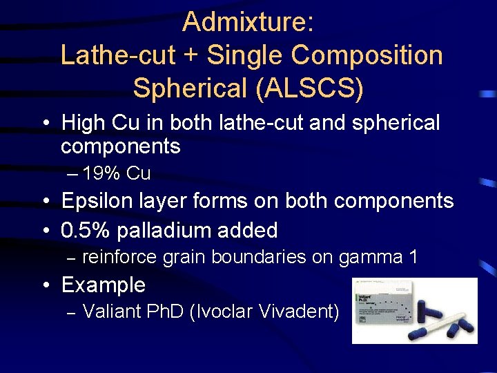 Admixture: Lathe-cut + Single Composition Spherical (ALSCS) • High Cu in both lathe-cut and