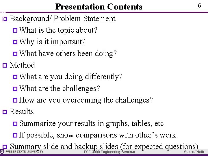 6 / 2 0 1 p 6 Presentation Contents 6 Background/ Problem Statement p