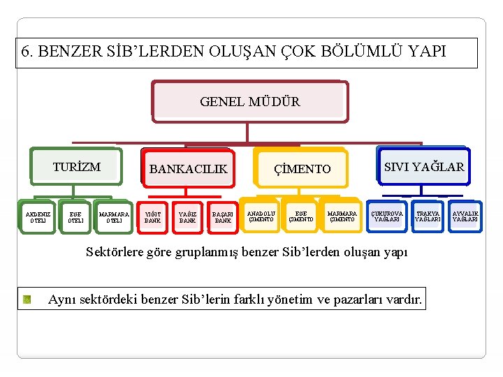 6. BENZER SİB’LERDEN OLUŞAN ÇOK BÖLÜMLÜ YAPI GENEL MÜDÜR TURİZM AKDENİZ OTELİ EGE OTELİ