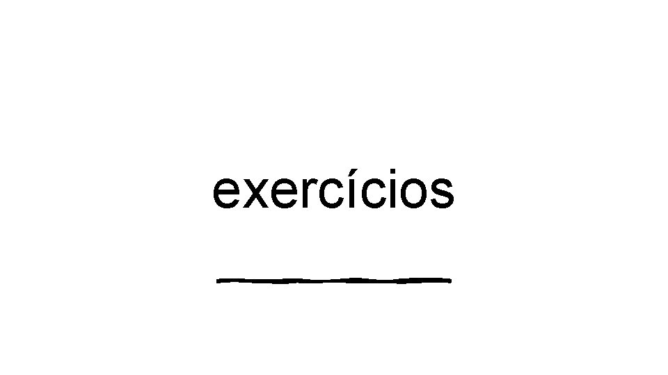 exercícios 