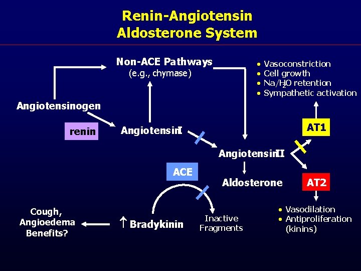 Renin-Angiotensin Aldosterone System Non-ACE Pathways · · (e. g. , chymase) Vasoconstriction Cell growth