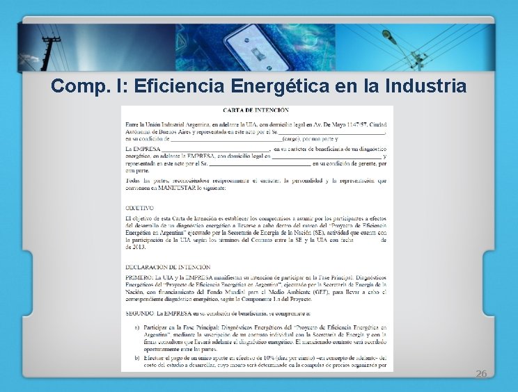 Comp. I: Eficiencia Energética en la Industria 26 