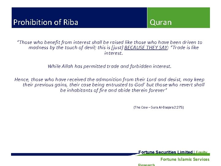 Prohibition of Riba Quran “Those who benefit from interest shall be raised like those Prohibition of Riba Quran “Those who benefit from interest shall be raised like those