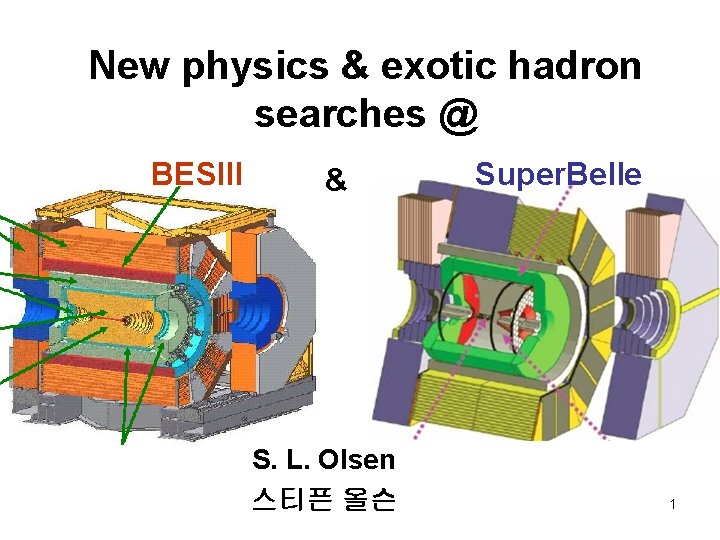 New physics & exotic hadron searches @ BESIII & S. L. Olsen 스티픈 올슨