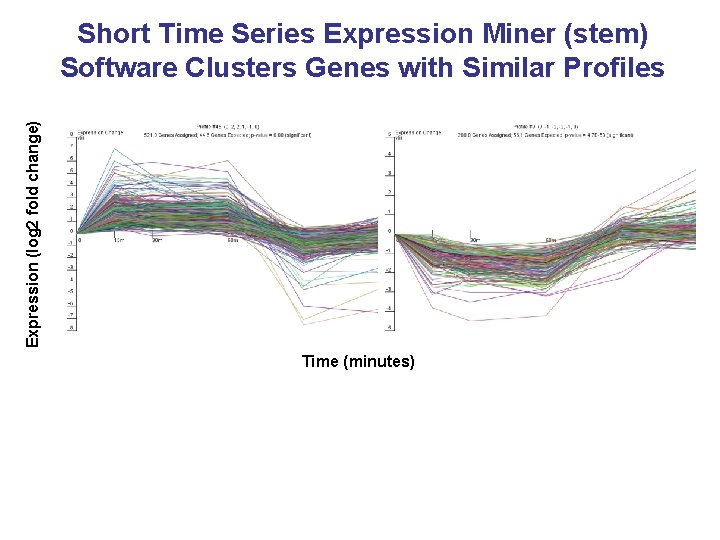 Expression (log 2 fold change) Short Time Series Expression Miner (stem) Software Clusters Genes