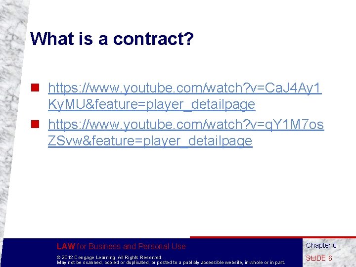 What is a contract? n https: //www. youtube. com/watch? v=Ca. J 4 Ay 1