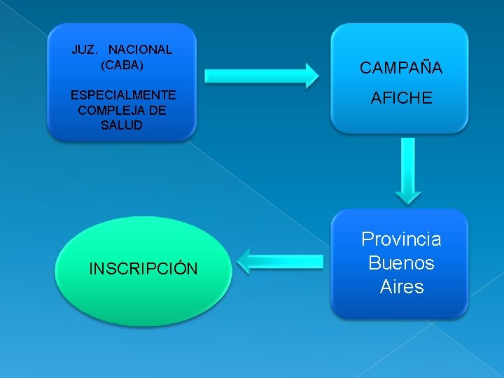 JUZ. NACIONAL (CABA) ESPECIALMENTE COMPLEJA DE SALUD INSCRIPCIÓN CAMPAÑA AFICHE Provincia Buenos Aires 