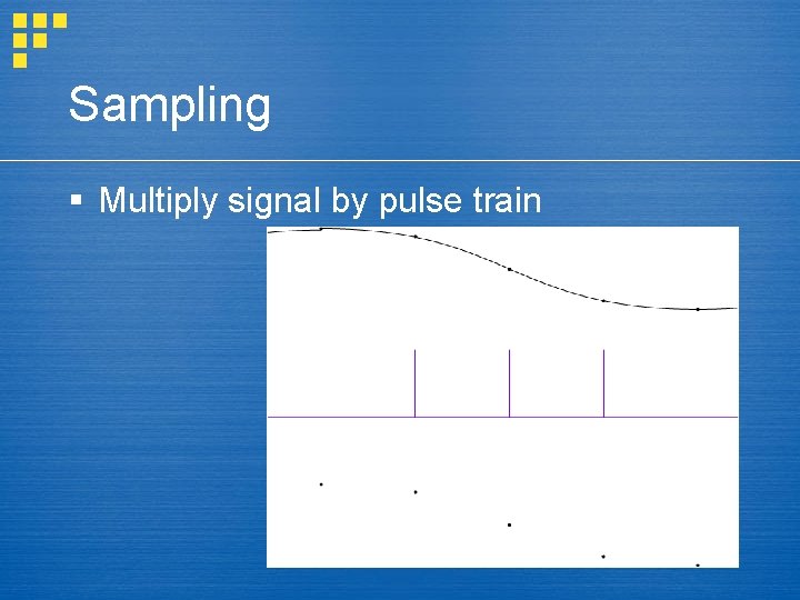 Sampling § Multiply signal by pulse train 