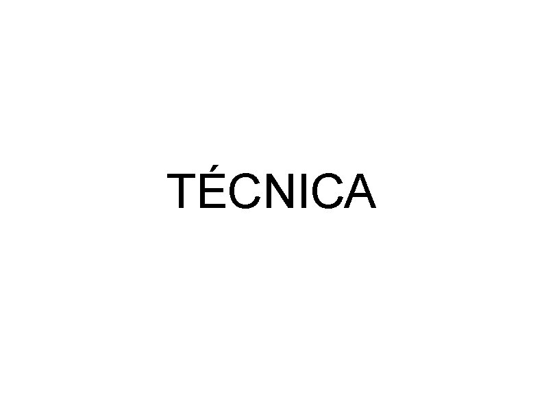TÉCNICA TÉCNICA