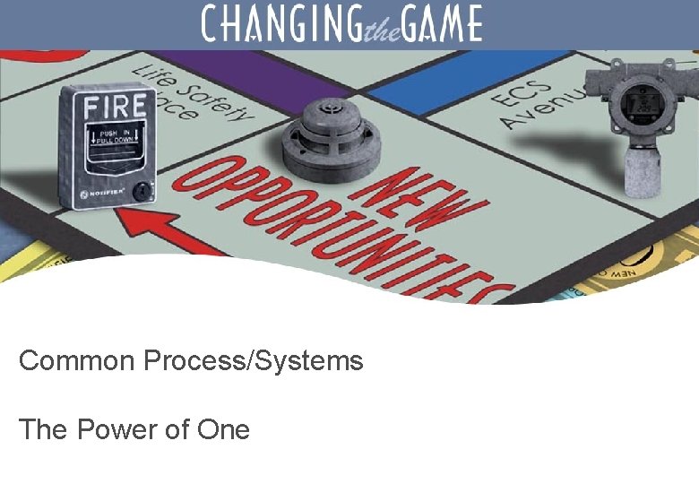 Common Process/Systems The Power of One 