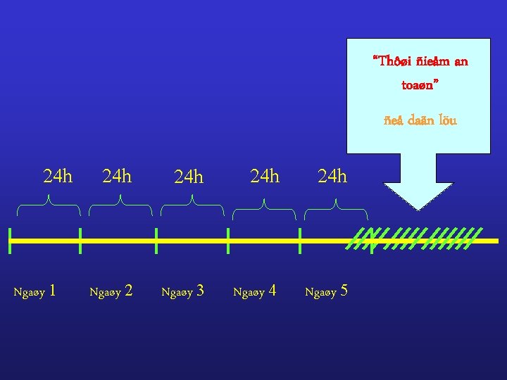 “Thôøi ñieåm an toaøn” ñeå daãn löu 24 h Ngaøy 1 24 h 24 “Thôøi ñieåm an toaøn” ñeå daãn löu 24 h Ngaøy 1 24 h 24