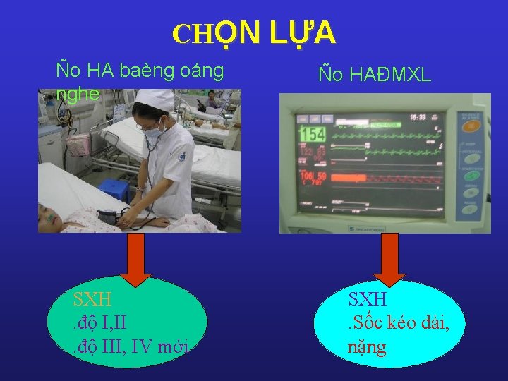 CHỌN LỰA Ño HA baèng oáng nghe Ño HAĐMXL HAXL SXH. độ I, II. CHỌN LỰA Ño HA baèng oáng nghe Ño HAĐMXL HAXL SXH. độ I, II.