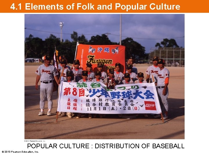 4. 1 Elements of Folk and Popular Culture POPULAR CULTURE : DISTRIBUTION OF BASEBALL