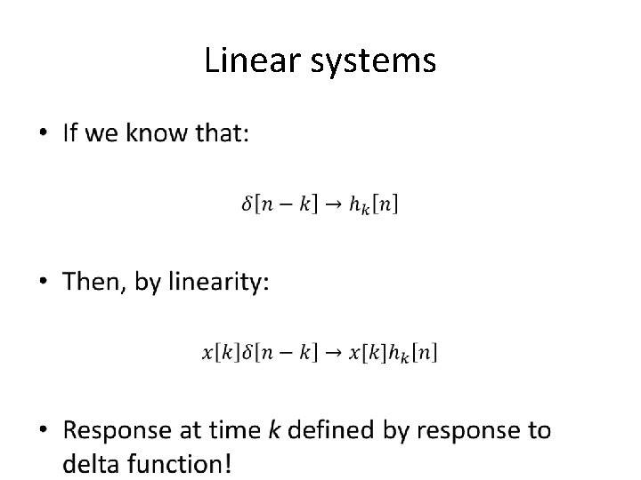 Linear systems • 