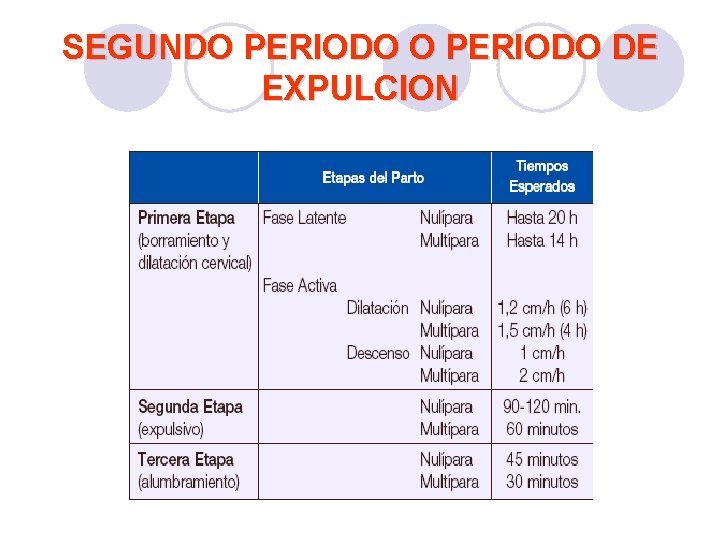 SEGUNDO PERIODO DE EXPULCION SEGUNDO PERIODO DE EXPULCION