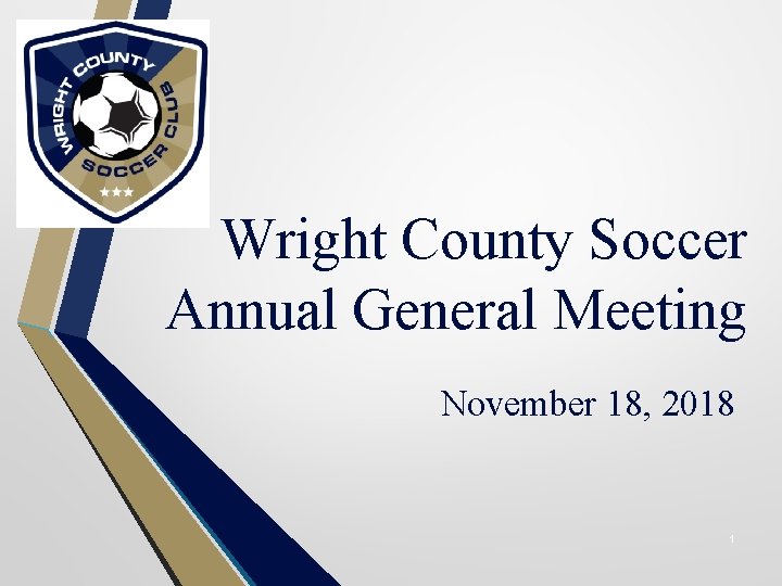 Wright County Soccer Annual General Meeting November 18, 2018 1 
