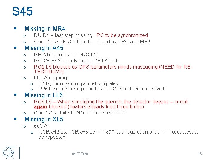 S 45 § § Missing in MR 4 RU. R 4 – last step