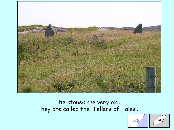 The stones are very old. They are called the ‘Tellers of Tales’. 