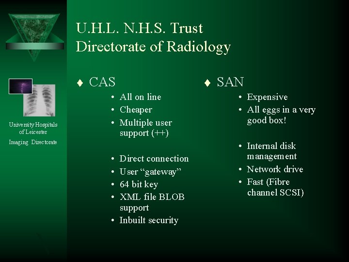 U. H. L. N. H. S. Trust Directorate of Radiology t University Hospitals of