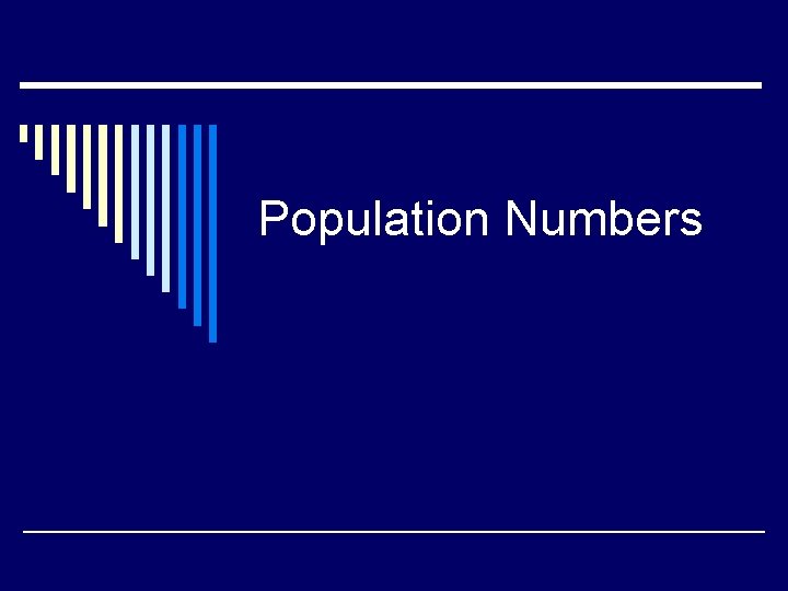 Population Numbers 