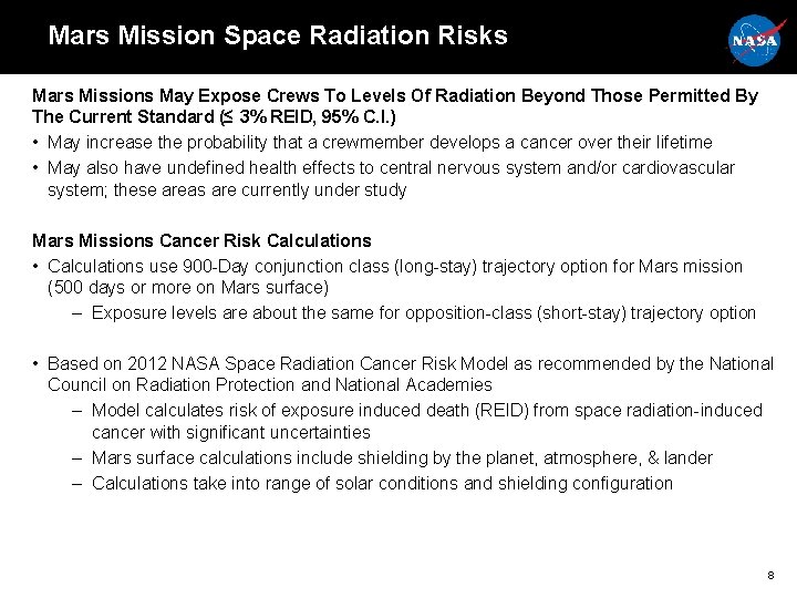 Mars Mission Space Radiation Risks Mars Missions May Expose Crews To Levels Of Radiation