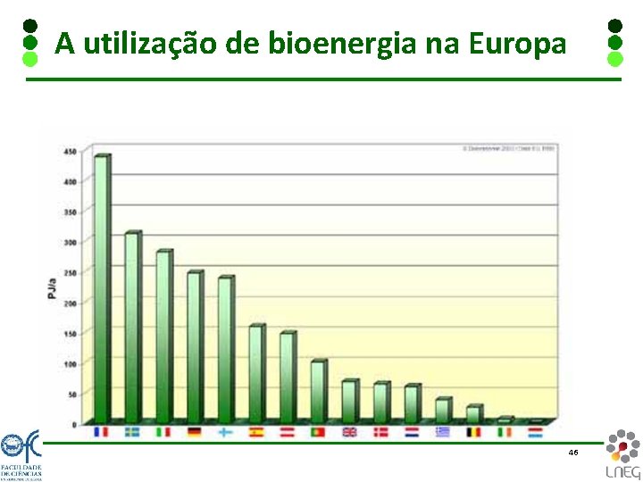 A utilização de bioenergia na Europa 46 