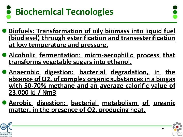 Biochemical Tecnologies l Biofuels: Transformation of oily biomass into liquid fuel (biodiesel) through esterification