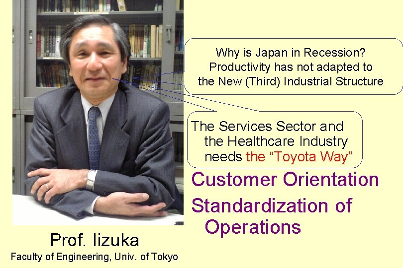 Why is Japan in Recession? Productivity has not adapted to the New (Third) Industrial