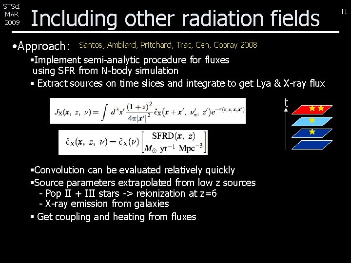 STSc. I MAR 2009 Including other radiation fields • Approach: Santos, Amblard, Pritchard, Trac,