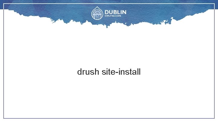 drush site-install 