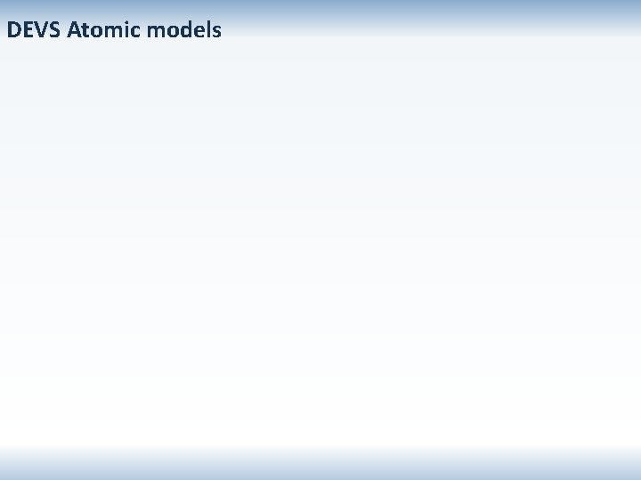 DEVS Atomic models 