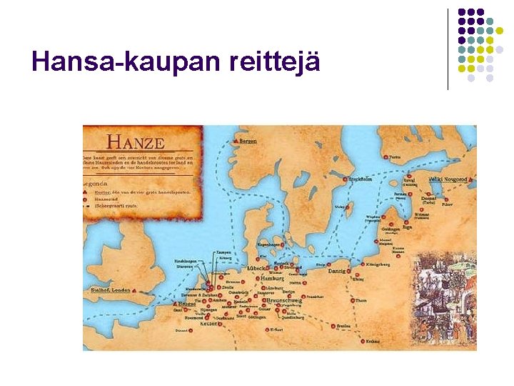 Hansa-kaupan reittejä 