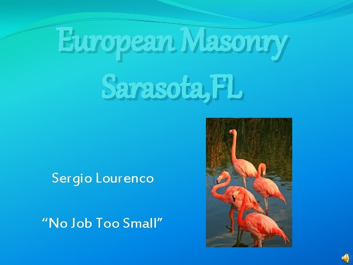 European Masonry Sarasota, FL Sergio Lourenco “No Job Too Small” 