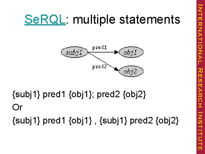 Se. RQL: multiple statements {subj 1} pred 1 {obj 1}; pred 2 {obj 2}