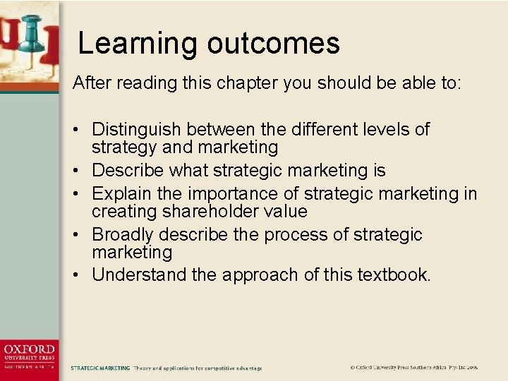 Learning outcomes After reading this chapter you should be able to: • Distinguish between