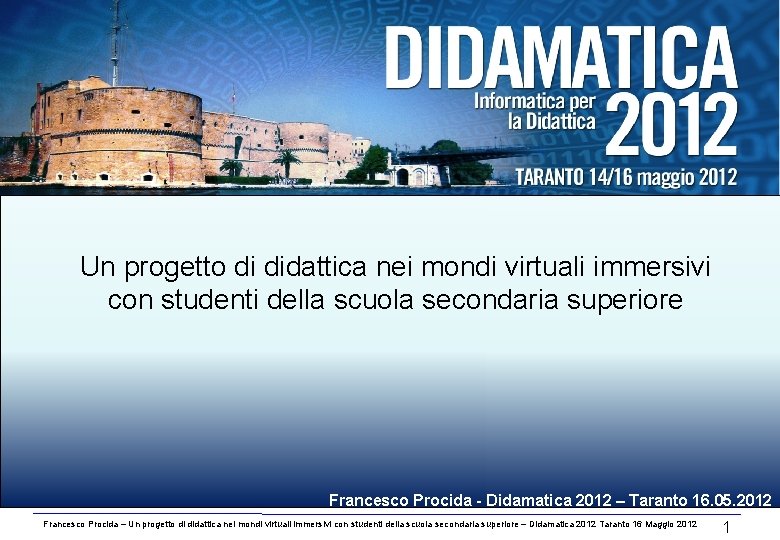 Un progetto di didattica nei mondi virtuali immersivi con studenti della scuola secondaria superiore