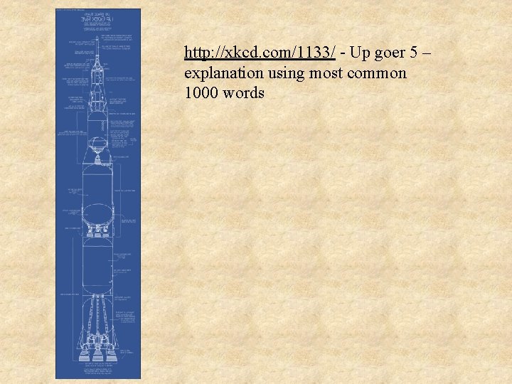 http: //xkcd. com/1133/ - Up goer 5 – explanation using most common 1000 words