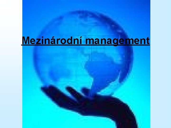 Mezinárodní management 