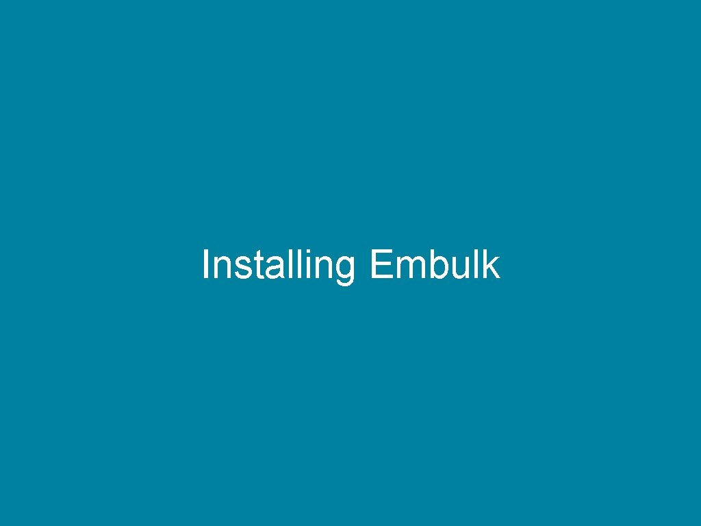 Installing Embulk 