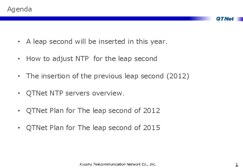 Agenda • A leap second will be inserted in this year. • How to
